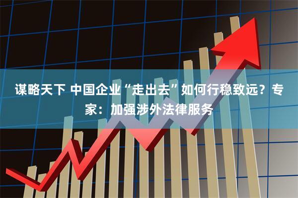谋略天下 中国企业“走出去”如何行稳致远？专家：加强涉外法律服务