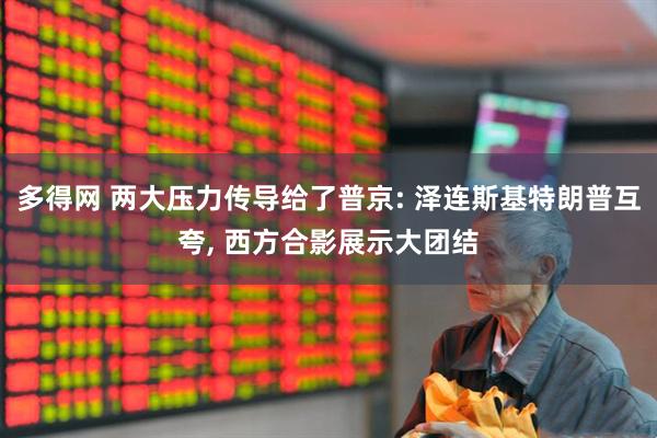 多得网 两大压力传导给了普京: 泽连斯基特朗普互夸, 西方合影展示大团结